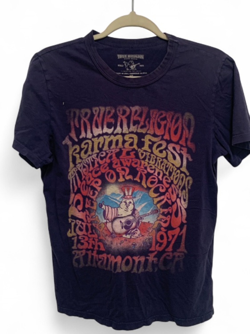 True Religion Karma Fest Dark Blue Short-Sleeve Graphic Tee